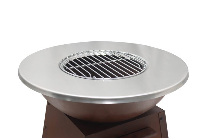 Plancha Grill Outdoor Corten Steel Wood Burning Fire Pit FPB1001-3