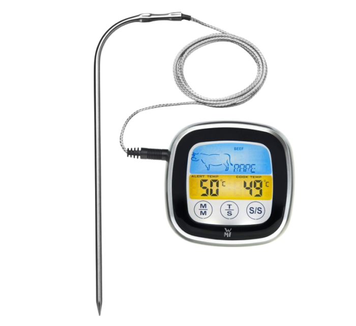 Thermomètre aimenter Digital Tactile avec Sonde – BBQ & Four – Écran Couleur + Minuteur