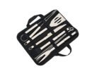 Set d'Ustensiles de Barbecue Inox  - Mallette souple, Élégante et Facile à Transporter
